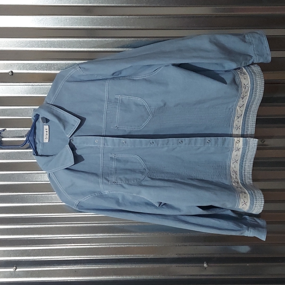 Blast brand blue button down